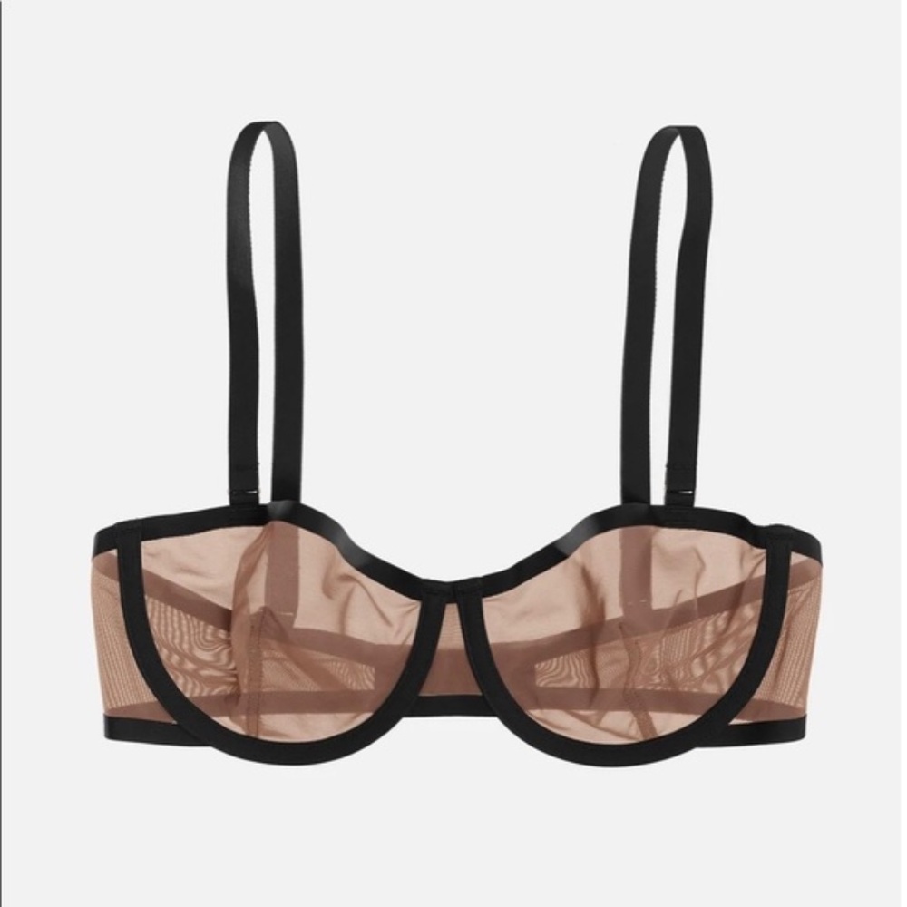 CUUP balconette mesh bra black / taupe 32C
